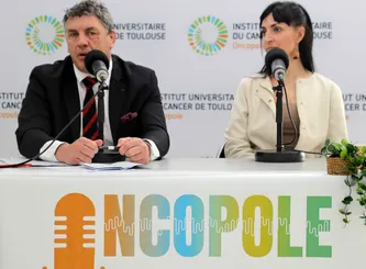Didier Lacroix et Vanessa Morales pour Oncopole FM